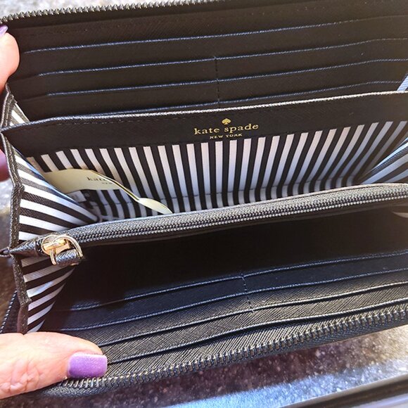 Kate Spade Zip Wallet - Metallic Pink - Like New - Picture 3 of 11